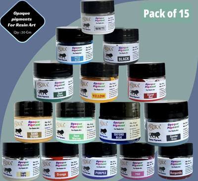 imitationwala epoxy Opaque Resin Art Pigment 15 Shade(Qty : 20 Gm each )(Set of 1, pack of 15)