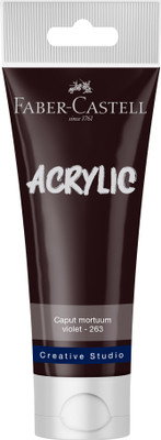 FABER-CASTELL CREATIVE STUDIO ACRYLIC TUBE120ML-CAPUT MORTUUM VIOLET 263(Set of 1, CAPUT MORTUUM VIOLET)