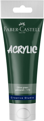 FABER-CASTELL CREATIVE STUDIO ACRYLIC TUBE120ML-OLIVE GREEN YELLOWISH 173(Set of 1, OLIVE GREEN YELLOWISH)
