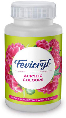 Fevicryl Acrylic Colour White 100ml | Art & Craft, DIY(Set of 1, White)