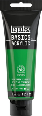 Liquitex Basics 118ml Light Green Permanent(Set of 1, Light Green Permanent)