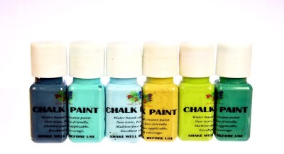 RangDe Acrylic Chalk Paint Matte Finish ,Rich Pigment(Set of 6, Blue, Green)