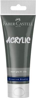 FABER-CASTELL CREATIVE STUDIO ACRYLIC TUBE120ML-WARM GREY (IV) 273(Set of 1, WARM GREY (IV))