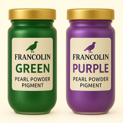 Francolin | Mica/Pearl Powder Pigment | Green | Purple | Soap, Epoxy Resin(Set of 2, Green, Purple)