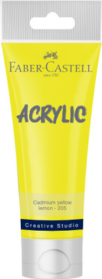 FABER-CASTELL CREATIVE STUDIO ACRYLIC TUBE120ML-CADMIUM YELLOW LEMON 205(Set of 1, CADMIUM YELLOW LEMON)