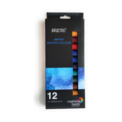 BRuSTRO Artists’ Watercolour Set of 12 Colours X 12ML Tubes(Set of 1, Multicolor)