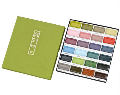 Zig Kuretake Gansai Tambi 24NW Color Set II(Set of 24, MULTICOLOR MADE IN JAPAN)