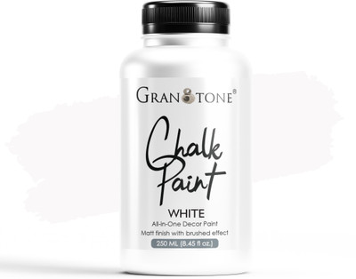 Granotone Chalk Paint for Furniture, Home Decor, Crafts - Eco-Friendly 250 ML (White)(Set of 1, White)