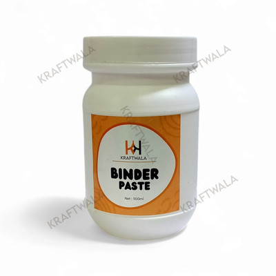 Kraftwala Block Printing Binder Paste (500 ml) For Light Color Fabric(Set of 1, White)
