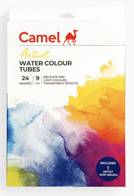 Camlin 1305733 - CAM ARTIST WATER COLOUR TUBES 24 SHADES 9ML EACH(Set of 1, Multicolor)