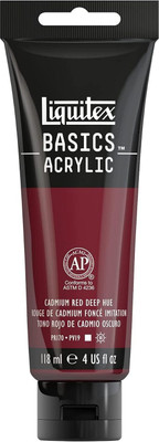 Liquitex Basics 118ml Cadmium Red Deep(Set of 1, Cadmium Red Deep)