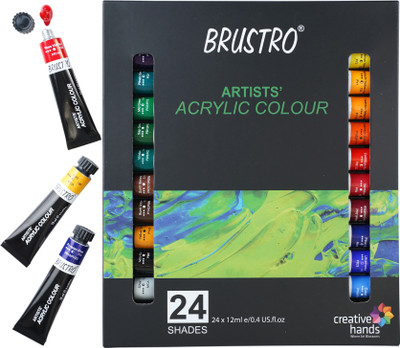 BRuSTRO Artists� Acrylic Colour Colours X 12ML Tubes(Set of 24, Multicolor)
