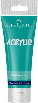 FABER-CASTELL CREATIVE STUDIO ACRYLIC TUBE120ML-COBALT GREEN 156(Set of 1, COBALT GREEN)