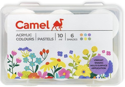 Camlin 2206024 - CAMEL PASTELS ACRYLIC COLOURS 6 SHADES(Set of 6, Multicolor)