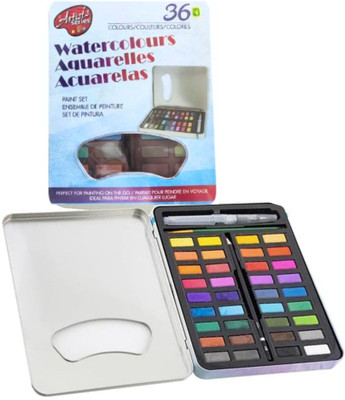 Like it Fine Art Watercolour Aquarelles 36 Vivid Colours, Brush, Pencil & Brush pen(Set of 36, Multicolor)