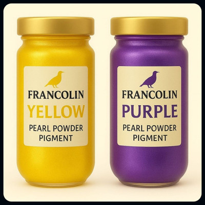 Francolin | Mica/Pearl Powder Pigment | Yellow | | Purple | Soap, Epoxy Resin-A(Set of 2, Yellow, Purple)
