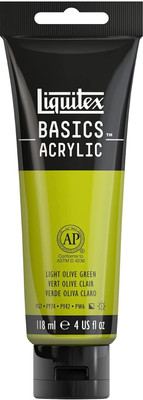 Liquitex Basics 118ml Light Olive Green(Set of 1, Light Olive Green)