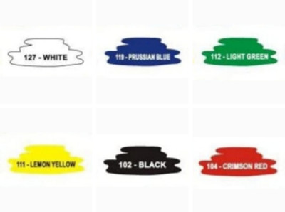 R K SALES Artist Quality Fabric/Acrylic Colours 500ml, 6 Primary Shades, Pack of 1(Set of 6, Fabric/Acrylic, Premium Quality)