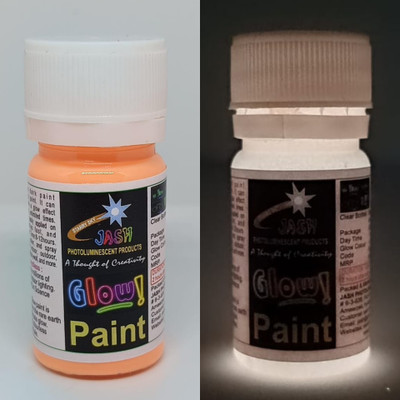 JASH GLOW IN THE DARK Paint Powder Orange 25gm(Set of 1, Orange)