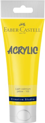 FABER-CASTELL CREATIVE STUDIO ACRYLIC TUBE120ML-LIGHT CADMIUM YELLOW 105(Set of 1, LIGHT CADMIUM YELLOW)