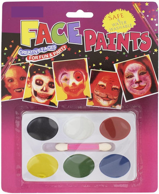 Kreative Kraft Non Toxic Face Paint (6 Color Set) for Party Make Up(Set of 6, Multicolor)