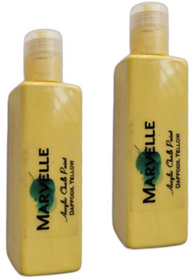 Marvelle 100ml x 2pcs Acrylic Chalk Paint Daffodil Yellow(Set of 2, Daffodil Yellow)