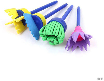 BOLT BEE 4Pc Foam Brush (4Fb) (Contain 1 Unit) Painting Sponge Brush(Pack of 4)