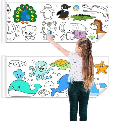 SEVENSPACE Children Drawing Roll Blank Coloring Pages Sketch Pad(1 Sheets)