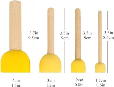 Valuedeal Yellow Sponge Dabber Set of 5 pc Painting Sponge Brush(Pack of 5)
