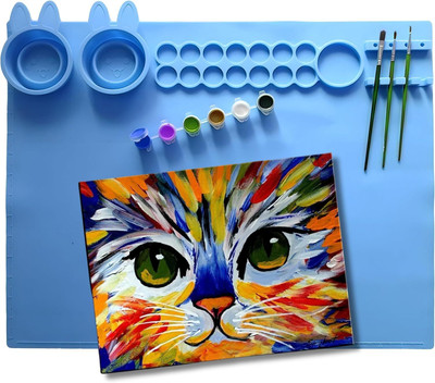 radhe creations Silicone Painting Mat Painting Sponge Brush(Pack of 1)