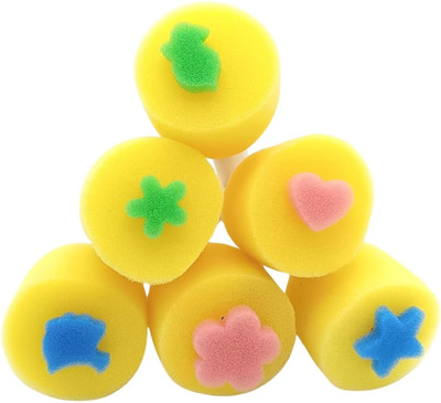 Gold Leaf Round Sponges Farm Design 6 PCS Painting Sponge Block(Pack of 6)