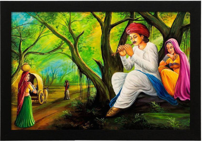 shivang craft Canvas 18 inch x 12 inch Painting(With Frame)