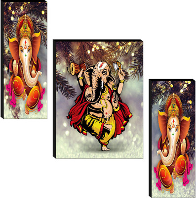 saf painting for home decor Digital Reprint 12 inch x 20 inch Painting(Without Frame, Pack of 3)
