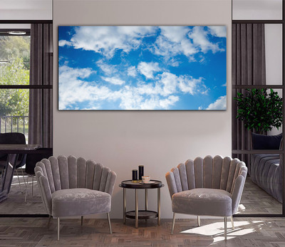 Aadee craft Blue Sky Wall Art Canvas Print– 24x48 In Canvas 24 inch x 48 inch Painting(Without Frame)