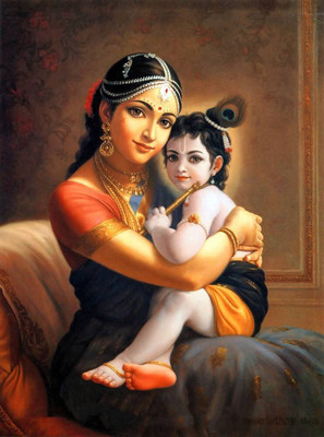 ANSHUL INTERNET CANVAS PAINTING BAL KRISHNA 20 Canvas 48 inch x 24 inch Painting(Without Frame)