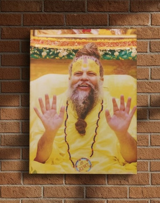 Dekofy Premanand Ji Maharaj Wall Painting for Home Temple & Devotional Decoration Digital Reprint 11 inch x 8.5 inch Painting(With Frame)