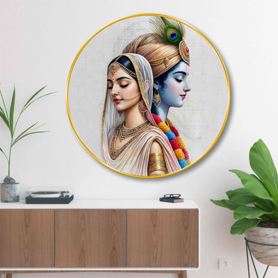 SAF PRINT Digital Reprint 23 inch x 23 inch Painting(With Frame)