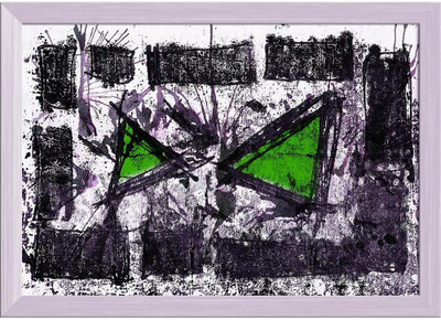 Artzfolio Abstract Art Canvas Painting White Synthetic Frame 17 x 12 inch (43 x 30 cms) Canvas 12 inch x 17 inch Painting(With Frame)