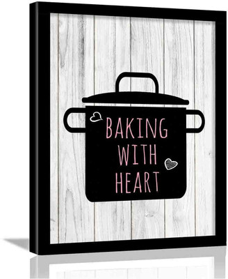 KALIT KALA DECOR Modern Art Framed Cooking Quotes Kitchen Wall Poster single frame set 51 Digital Reprint 14 inch x 11 inch Painting(With Frame)