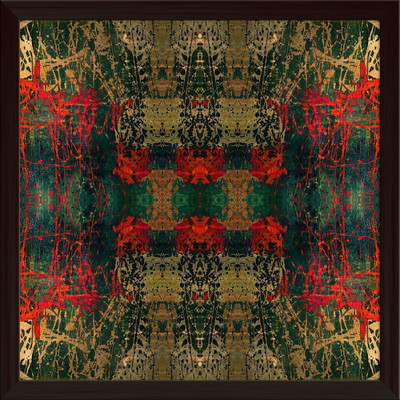 Artzfolio Abstract Artwork Canvas Painting Dark Brown Synthetic Frame 24x24inch (61x61cms) Canvas 24 inch x 24 inch Painting(With Frame)