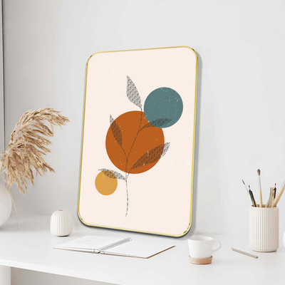 saf Modern Botanical Abstract Wall Art Digital Reprint 24 inch x 18 inch Painting(With Frame)