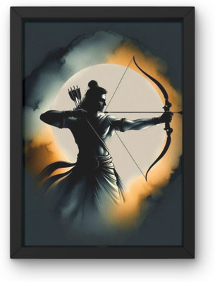 MAAJAMWAY Shree Ram002 Ink 20 inch x 30 inch Painting(With Frame, Pack of 2)
