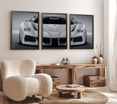 Artisoul creations Mclaren Big size wall paintings for boys gift item and wall decorations Digital Reprint 19 inch x 13 inch Painting(With Frame, Pack of 3)