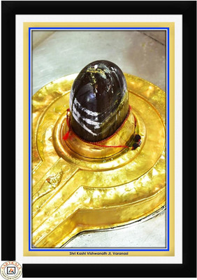 AARTKALA Shri Kashi Vishwanath Varanasi Photo Frame Digital Reprint 14 inch x 20 inch Painting(With Frame)