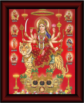 saf Nav Dugra UV Textured Multi-Effect Painting Digital Reprint 14 inch x 11 inch Painting(With Frame)