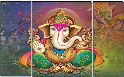 Asmi Collections Beautiful God Ganesha Sparkle MDF Mounted Digital Reprint 15 inch x 24 inch Painting(Without Frame)