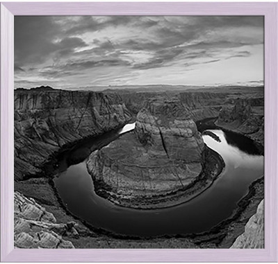 Artzfolio Horseshoe Bend In Page Arizona Canvas Painting White Frame 21.4x20inch Canvas 21.4 inch x 20 inch Painting(With Frame)