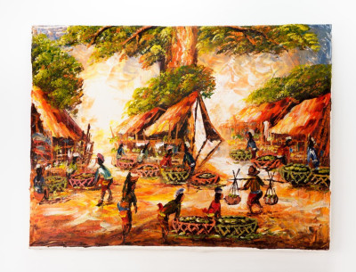 Bagus Elevate Your Space with Timeless Elegance: Artisan Oil Paintings for Home Decor Oil 31.4 inch x 23.6 inch Painting(With Frame)