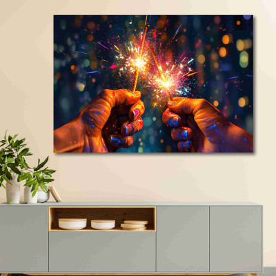 saf Abstract Multicolor Wallpaper(91 cm x 61 cm)