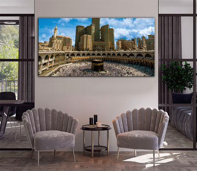Aadee craft Masjid al-Haram Wall Art Canvas Print– 24x48 Canvas 24 inch x 48 inch Painting(Without Frame)